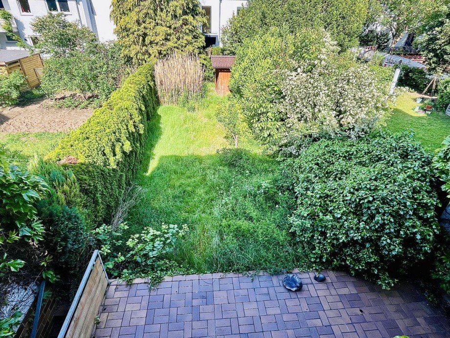 Blick in den Garten Reihenhaus Darmstadt